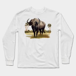 African buffallo Long Sleeve T-Shirt